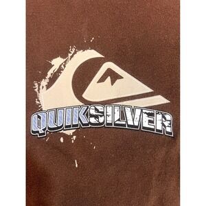Quiksilver Mens Graphic T-Shirt Brown Logo Surf Skate Tee XL RN114199